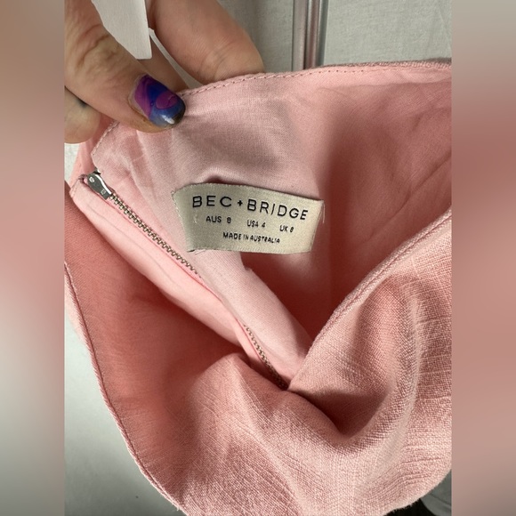Bec & Bridge Bonnie Cut-Out Pink Crop Top Size 4 NWT - Picture 7 of 16